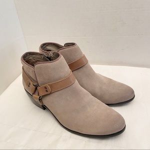 Sam Edelman Phoenix light Brown Suede Leather Boots Booties Size 8 M / 39